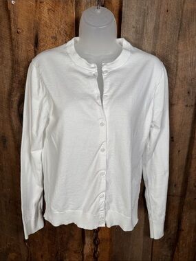 J. Crew Soft White Classic Cardigan
